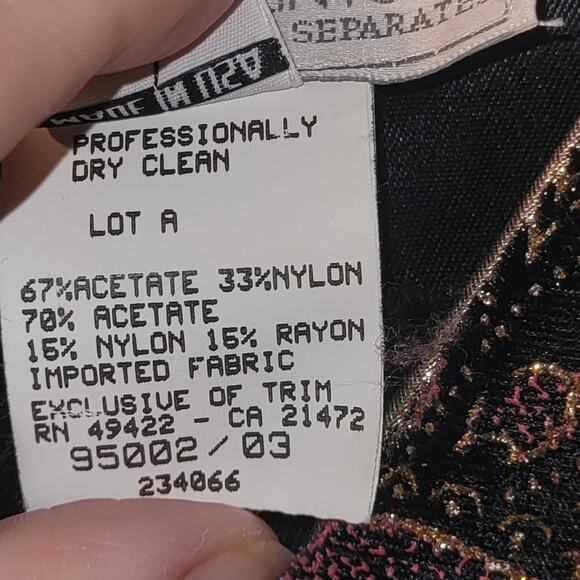 Vntg Scott McClintock Glittery Paisley Velvet Jacket Embroidered Blazer USA - Picture 4 of 12